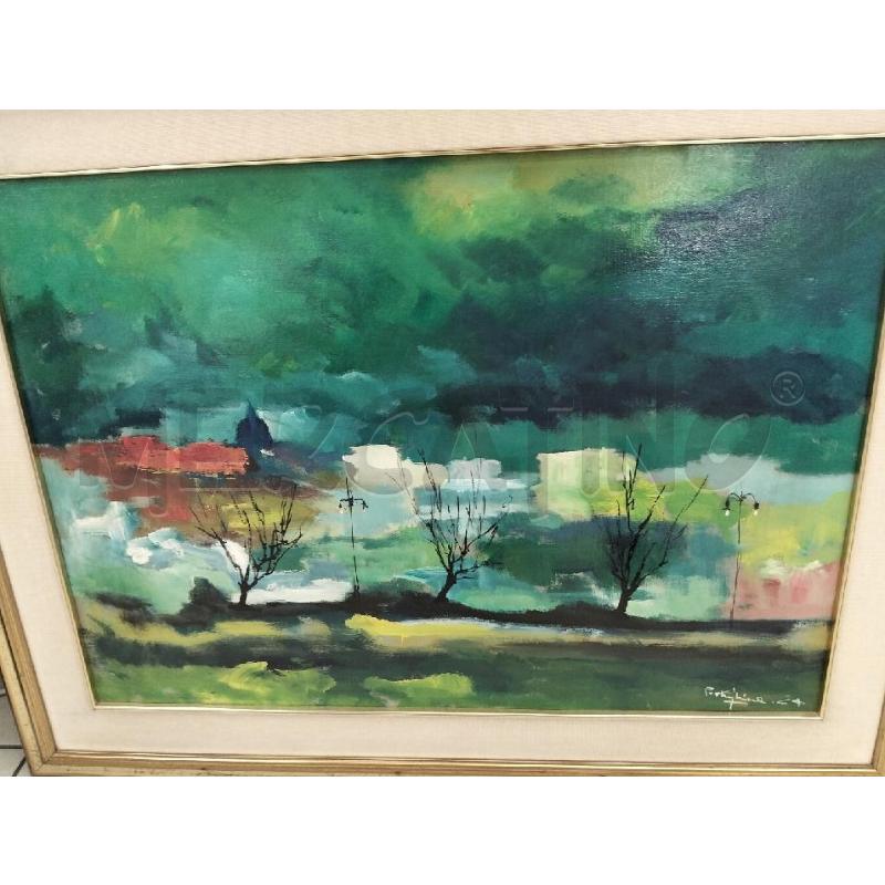 QUADRO POSTIGLIONE PARCO C LAMPIONI NERI | Mercatino dell'Usato Roma portonaccio 2