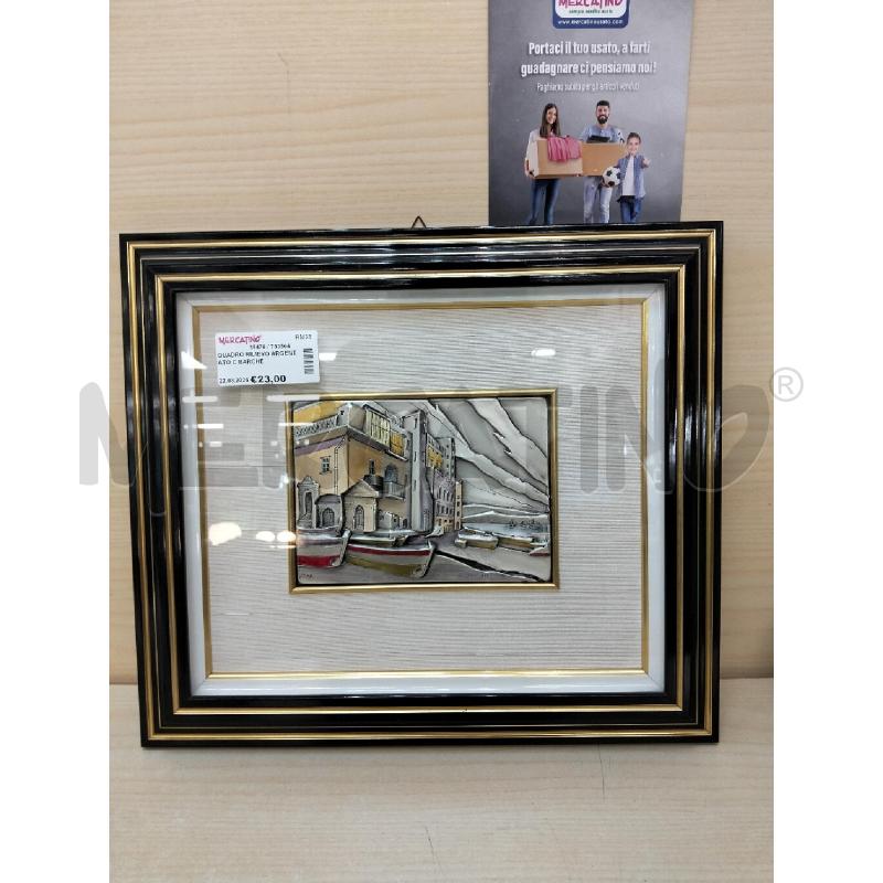 QUADRO RILIEVO ARGENTATO C BARCHE | Mercatino dell'Usato Roma portonaccio 1