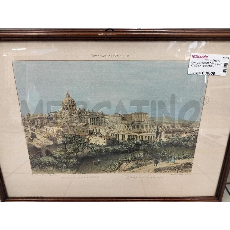 QUADRO ROMA DANS SA GRANDEUR S PIETRO | Mercatino dell'Usato Roma portonaccio 1