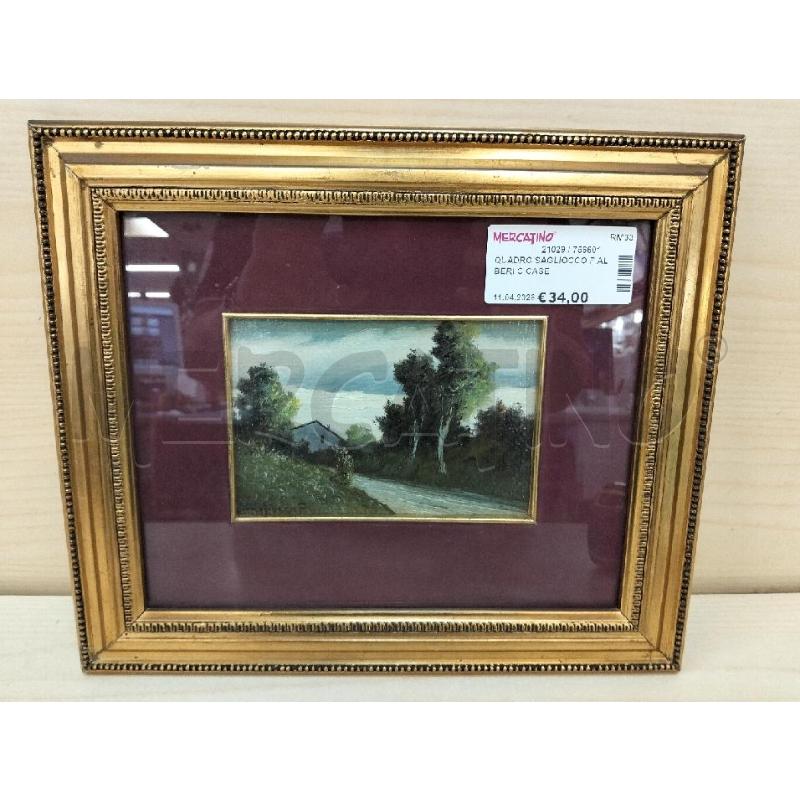 QUADRO SAGLIOCCO F ALBERI C CASE | Mercatino dell'Usato Roma portonaccio 1