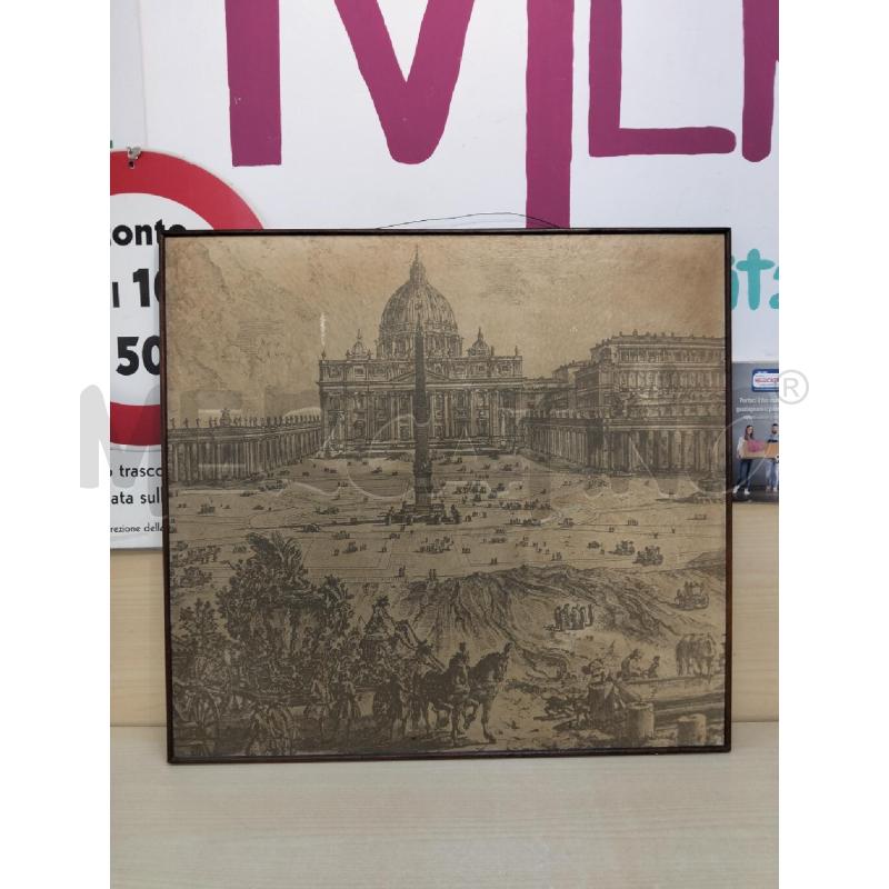 QUADRO SAN PIETRO STAMPA SU LEGNO | Mercatino dell'Usato Roma portonaccio 1