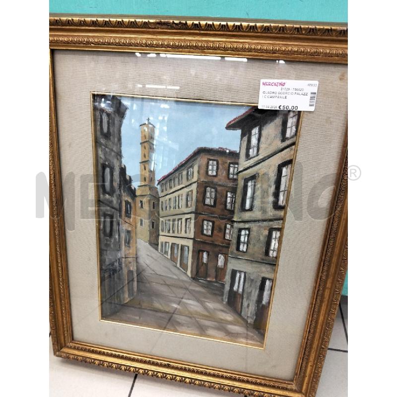 QUADRO SCORCIO PALAZZI C CAMPANILE | Mercatino dell'Usato Roma portonaccio 1