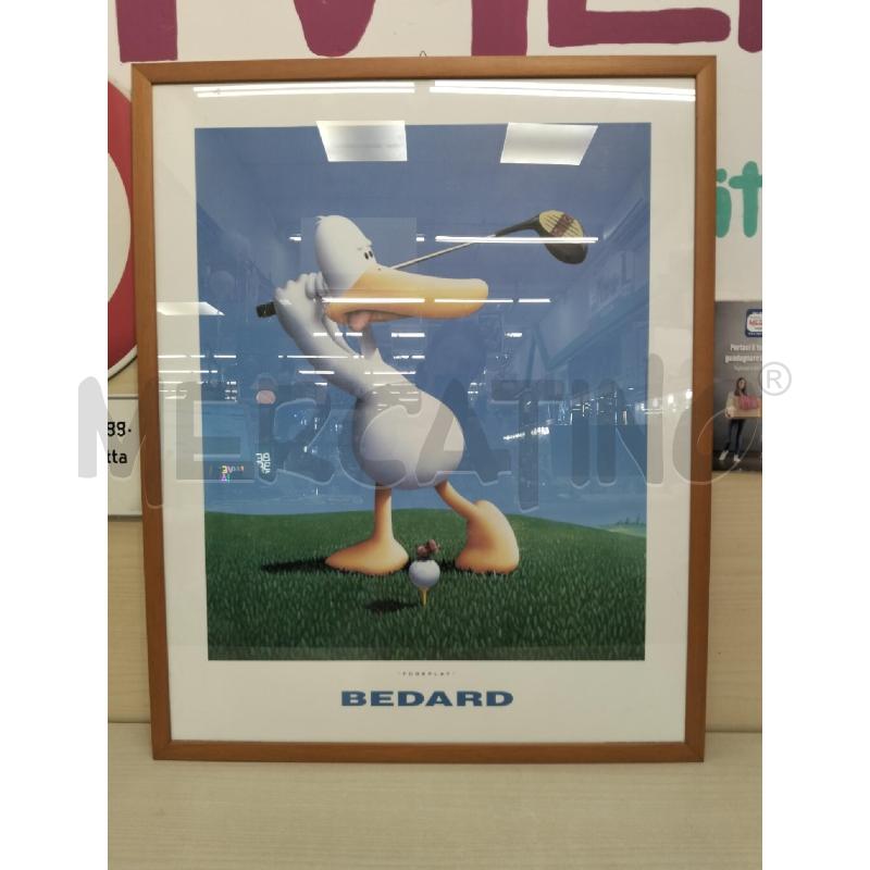 QUADRO STAMPA MICHAEL BEDARD ANATA CHE GIOCA A GOLF | Mercatino dell'Usato Roma portonaccio 1