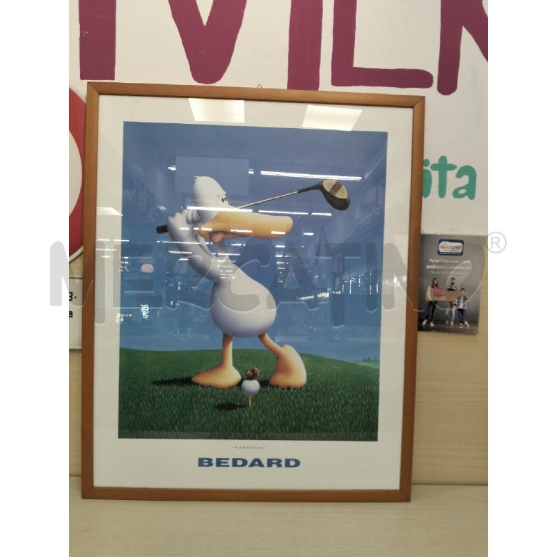 QUADRO STAMPA MICHAEL BEDARD ANATA CHE GIOCA A GOLF | Mercatino dell'Usato Roma portonaccio 3