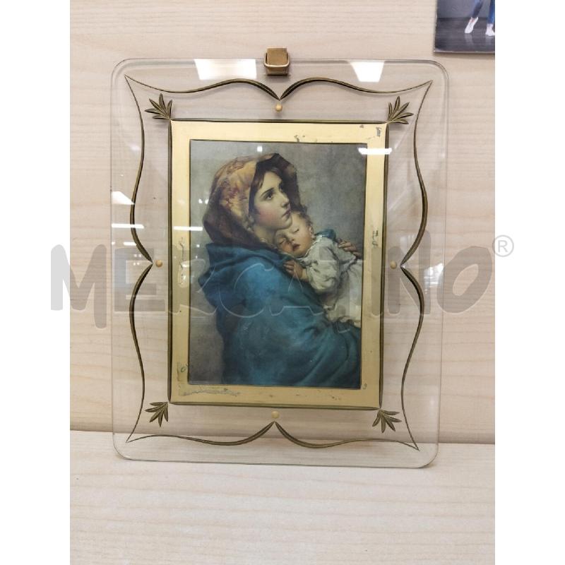 QUADRO VETRO C MADONNA INSERTI DORATI  | Mercatino dell'Usato Roma portonaccio 1