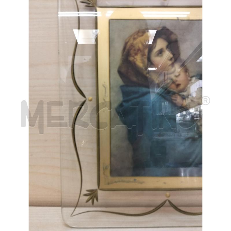 QUADRO VETRO C MADONNA INSERTI DORATI  | Mercatino dell'Usato Roma portonaccio 3