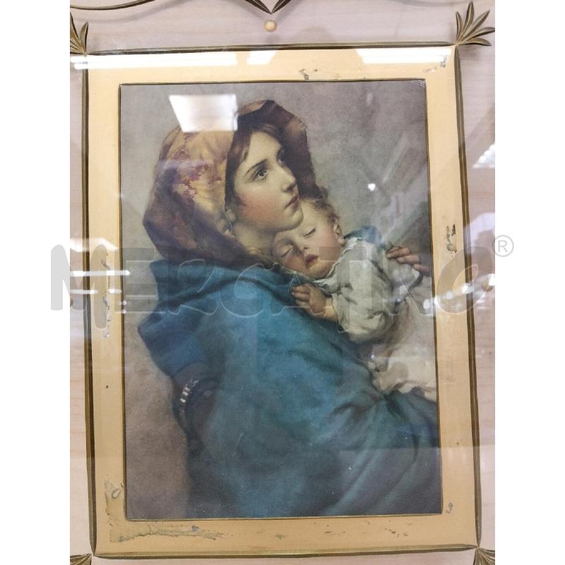 QUADRO VETRO C MADONNA INSERTI DORATI  | Mercatino dell'Usato Roma portonaccio 4