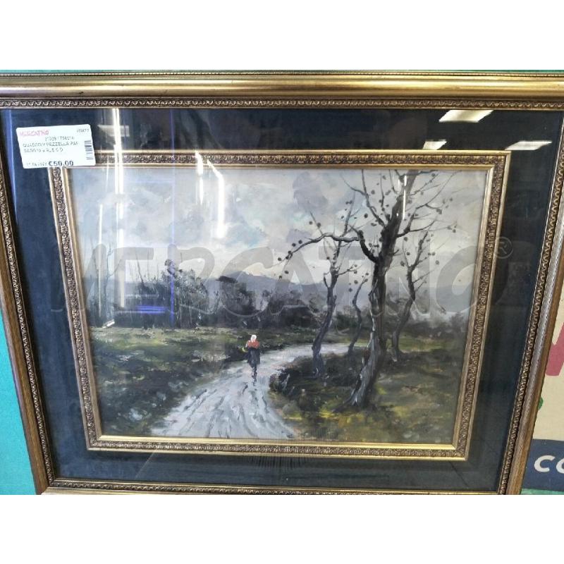 QUADRO V PEZZELLA PAESAGGIO VIALE C DONNA E ALBERO | Mercatino dell'Usato Roma portonaccio 1