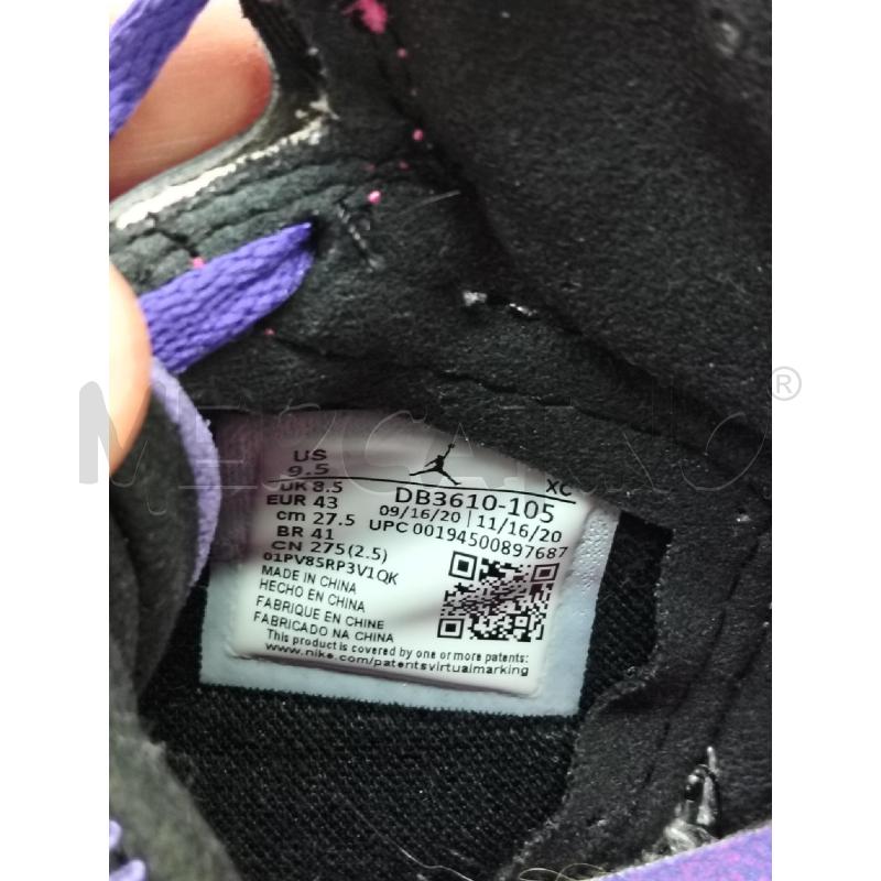 SCARPE UOMO AIR JORDAN NERE VIOLA  | Mercatino dell'Usato Roma portonaccio 4