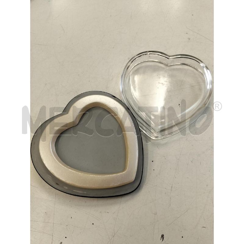 SCATOLA CUORE VETRO TRASP E FUME C NODO E STRASS | Mercatino dell'Usato Roma portonaccio 3