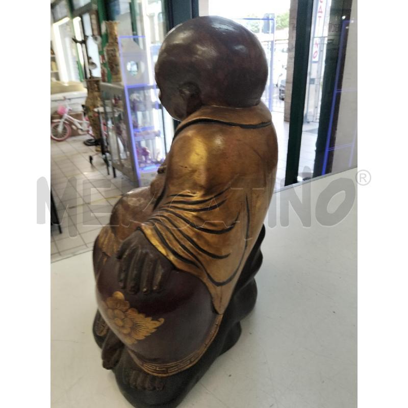 SCULTURA BUDDAH LEGNO | Mercatino dell'Usato Roma portonaccio 2
