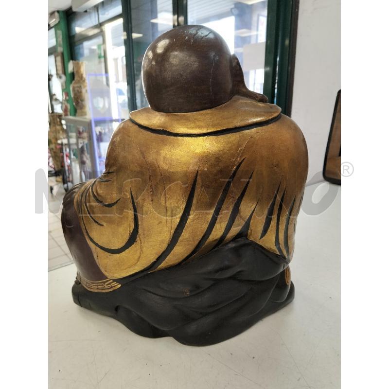 SCULTURA BUDDAH LEGNO | Mercatino dell'Usato Roma portonaccio 3