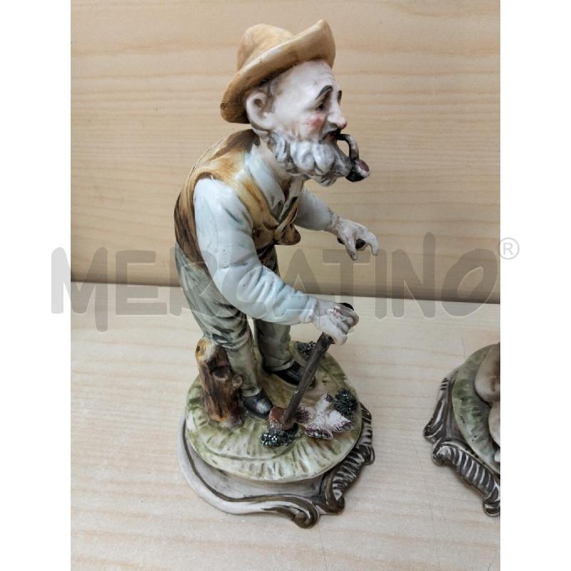 SCULTURA COPPIA CAPODIMONTE ANZIANI | Mercatino dell'Usato Roma portonaccio 3