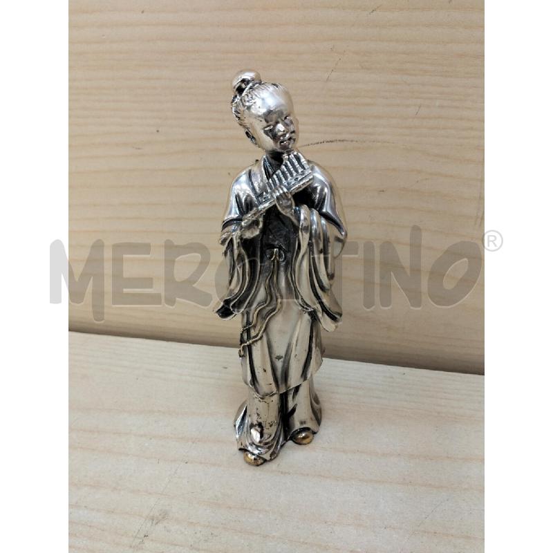 SCULTURA PICCOLA GIAPPONESE ARGENTATA | Mercatino dell'Usato Roma portonaccio 1