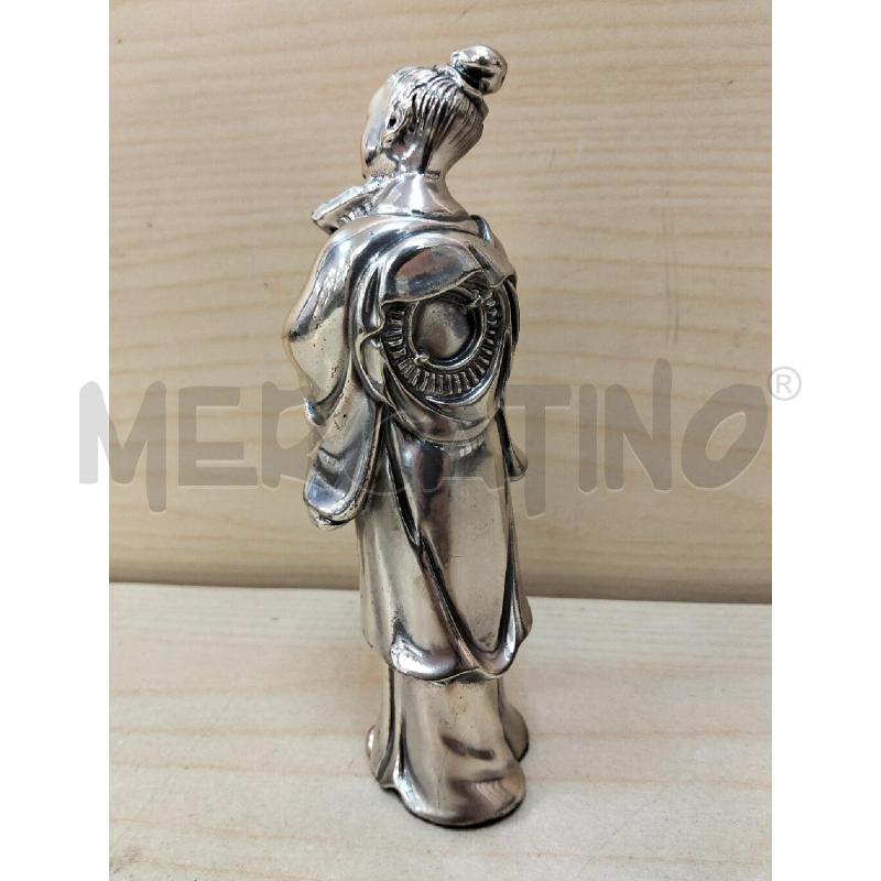 SCULTURA PICCOLA GIAPPONESE ARGENTATA | Mercatino dell'Usato Roma portonaccio 2