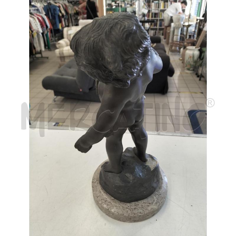 SCULTURA PUTTO CHE TRASPORTA ACQUA OTTONATO | Mercatino dell'Usato Roma portonaccio 2
