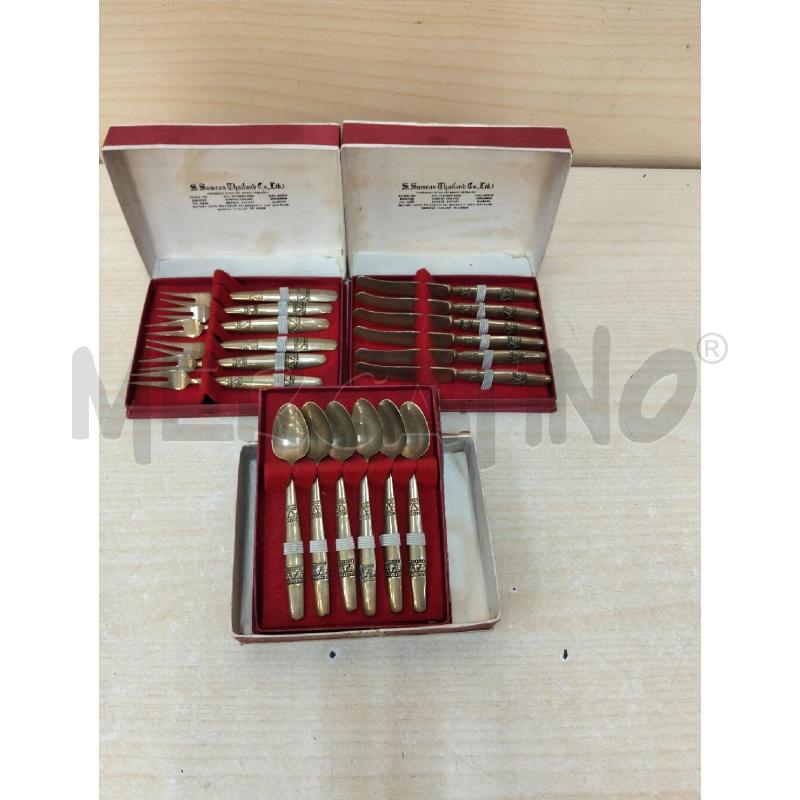 SET POSATINE DA BURRO/FRUTTA OTTONE | Mercatino dell'Usato Roma portonaccio 1