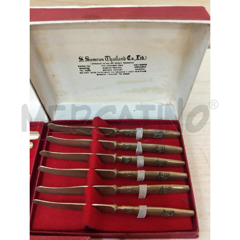 SET POSATINE DA BURRO/FRUTTA OTTONE | Mercatino dell'Usato Roma portonaccio 3