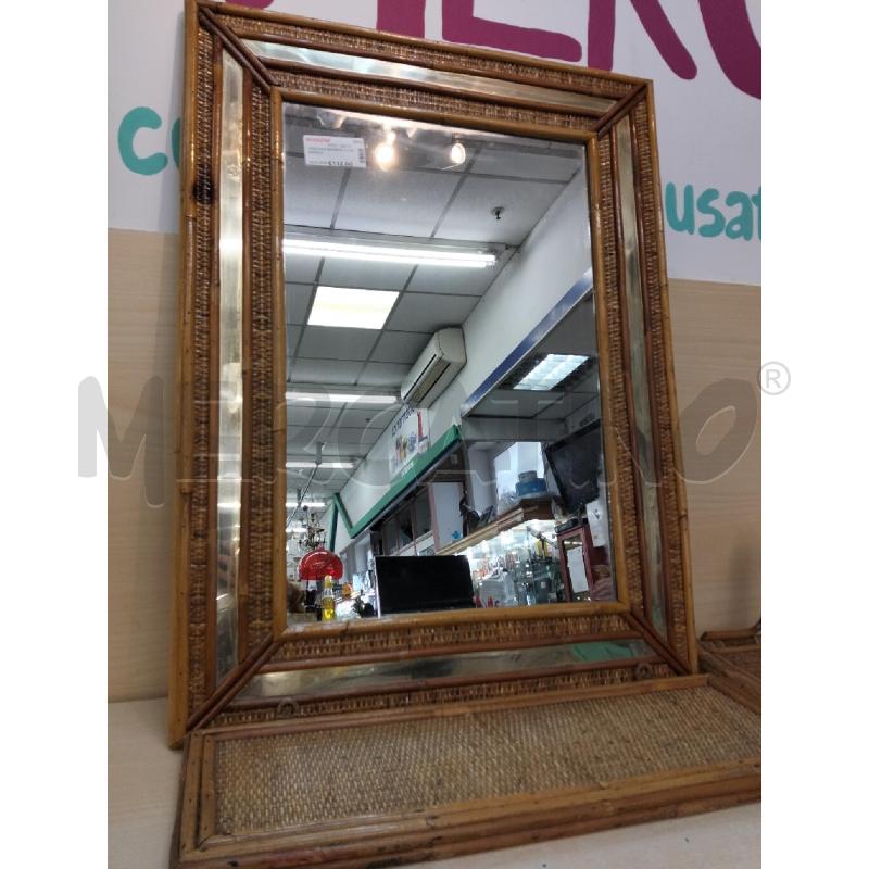 SPECCHIO BAMBOO C 2 MENSOLE | Mercatino dell'Usato Roma portonaccio 2