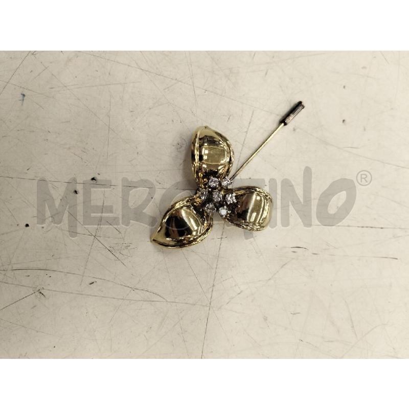 SPILLA ARG DORATA FIORE C STRASS | Mercatino dell'Usato Roma portonaccio 1