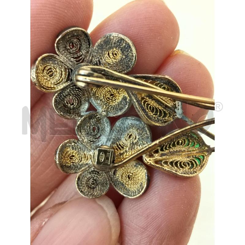 SPILLA FIORE ARG DOR FILIGRANA | Mercatino dell'Usato Roma portonaccio 5