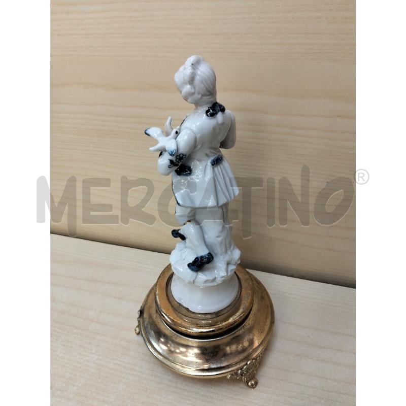 STATUINA CARILLON PORCELLANA BASE DORATA | Mercatino dell'Usato Roma portonaccio 2