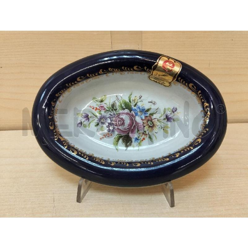 SVUOTA TASCHE PORCELLANA LIMOGES BLU E DORATO FIORI | Mercatino dell'Usato Roma portonaccio 1