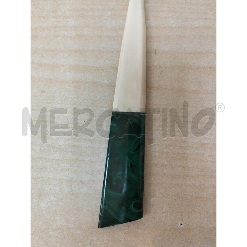 TAGLIA CARTE IN MALACHITE 22CM | Mercatino dell'Usato Roma portonaccio 3
