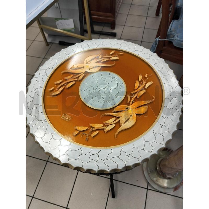 TAVOLINO MURANO BASE IN FERRO  | Mercatino dell'Usato Roma portonaccio 2