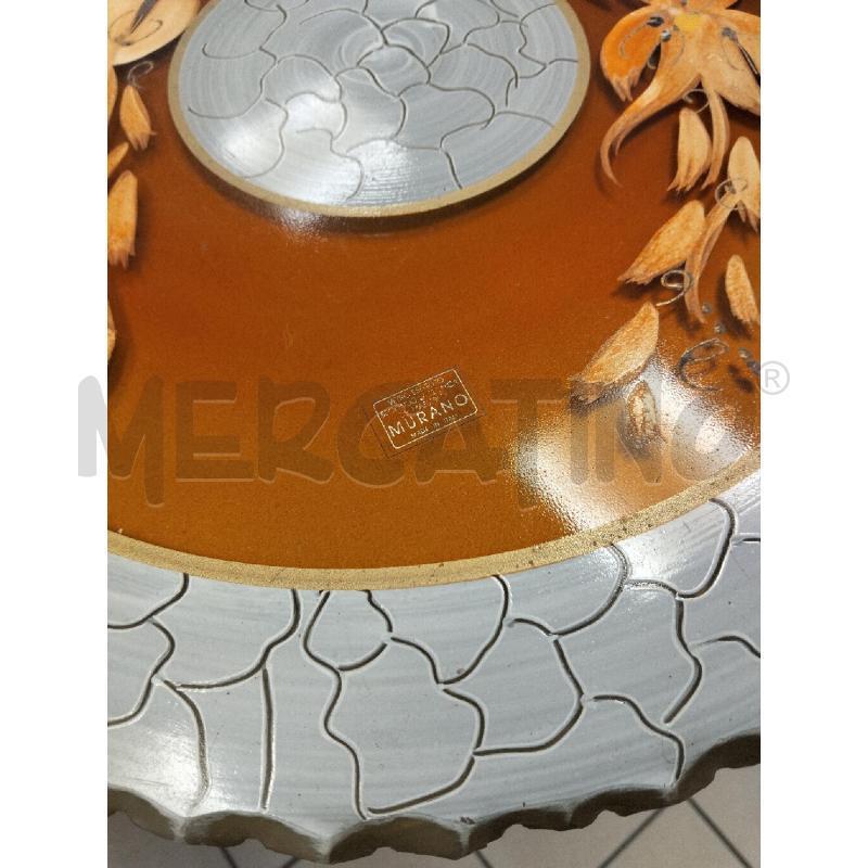 TAVOLINO MURANO BASE IN FERRO  | Mercatino dell'Usato Roma portonaccio 3