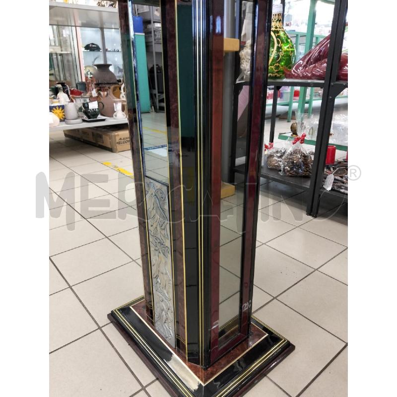 TAVOLINO SCACCHIERA LEGNO LACCATO INSERTI VETRO E PLACCHE ARGENTATE | Mercatino dell'Usato Roma portonaccio 3