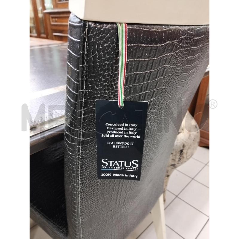 TAVOLO CON 4 SEDIE NERO E ARGENTO | Mercatino dell'Usato Roma portonaccio 4