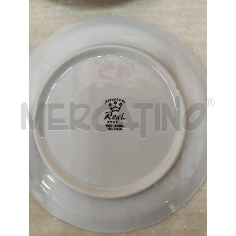 TAZZE PZ. 6 BIANCHE DEC MARR FIORI REAL | Mercatino dell'Usato Roma portonaccio 4