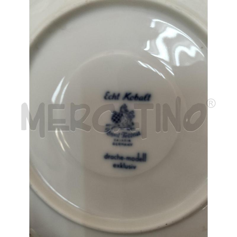 TAZZE PZ. 6 DA BRODO PORCELLANA FIORI BLU | Mercatino dell'Usato Roma portonaccio 3
