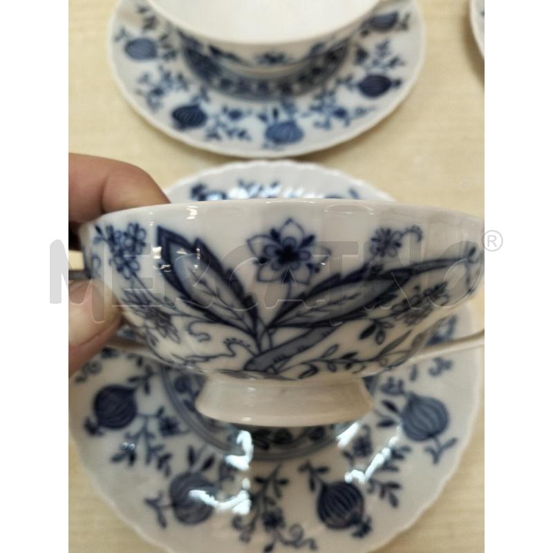 TAZZE PZ. 6 DA BRODO PORCELLANA FIORI BLU | Mercatino dell'Usato Roma portonaccio 4
