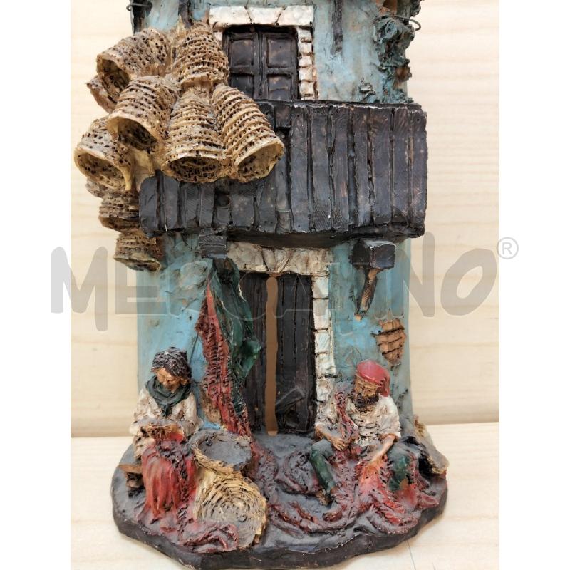 TEGOLA STILE PRESEPE NAPOLETANO SCENA PESCATORE  | Mercatino dell'Usato Roma portonaccio 2