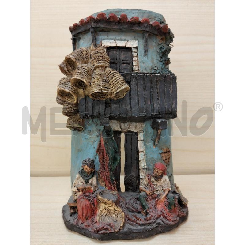 TEGOLA STILE PRESEPE NAPOLETANO SCENA PESCATORE  | Mercatino dell'Usato Roma portonaccio 4