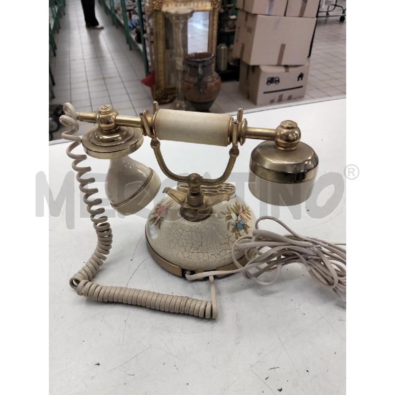 TELEFONO A DISCO BEIGE C FIORI | Mercatino dell'Usato Roma portonaccio 2
