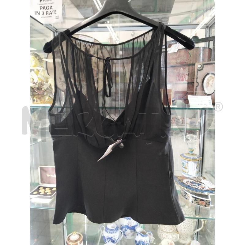 TOP NERO MOSCHINO JEANS VELO SPALLE | Mercatino dell'Usato Roma portonaccio 2