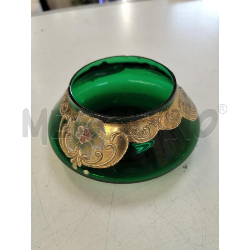 VASETTO VERDE DORATO VENEZIANO | Mercatino dell'Usato Roma portonaccio 1