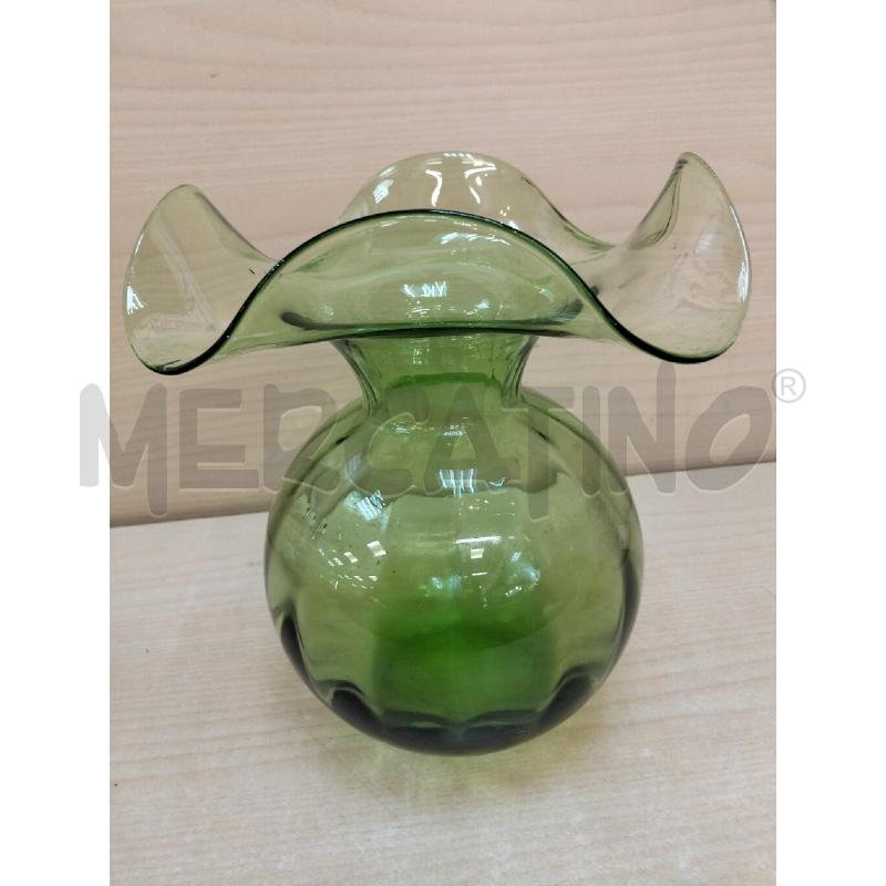 VASO VETRO IVV BORDO ONDULATO | Mercatino dell'Usato Roma portonaccio 2