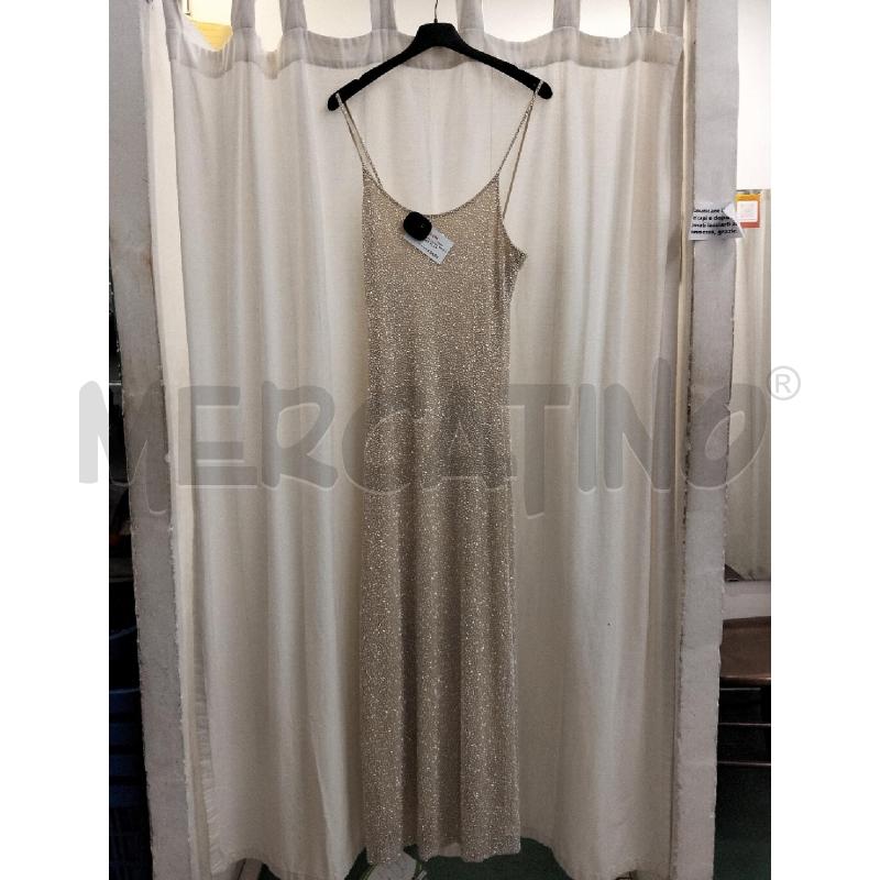 VESTITO DONNA BEIGE CN PAET  | Mercatino dell'Usato Roma portonaccio 2