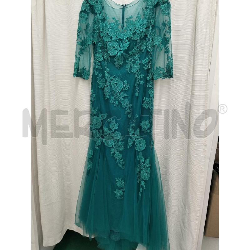 VESTITO DONNA MARFIL CELESTE CN FIORI  | Mercatino dell'Usato Roma portonaccio 1