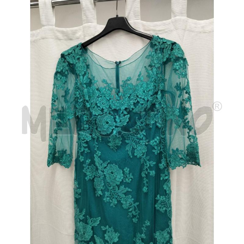 VESTITO DONNA MARFIL CELESTE CN FIORI  | Mercatino dell'Usato Roma portonaccio 2