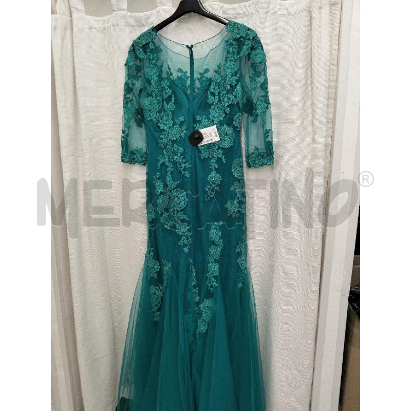 VESTITO DONNA MARFIL CELESTE CN FIORI  | Mercatino dell'Usato Roma portonaccio 3
