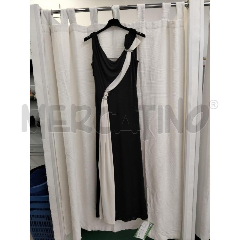 VESTITO DONNA RENATO NERO CN BIANCHE | Mercatino dell'Usato Roma portonaccio 1