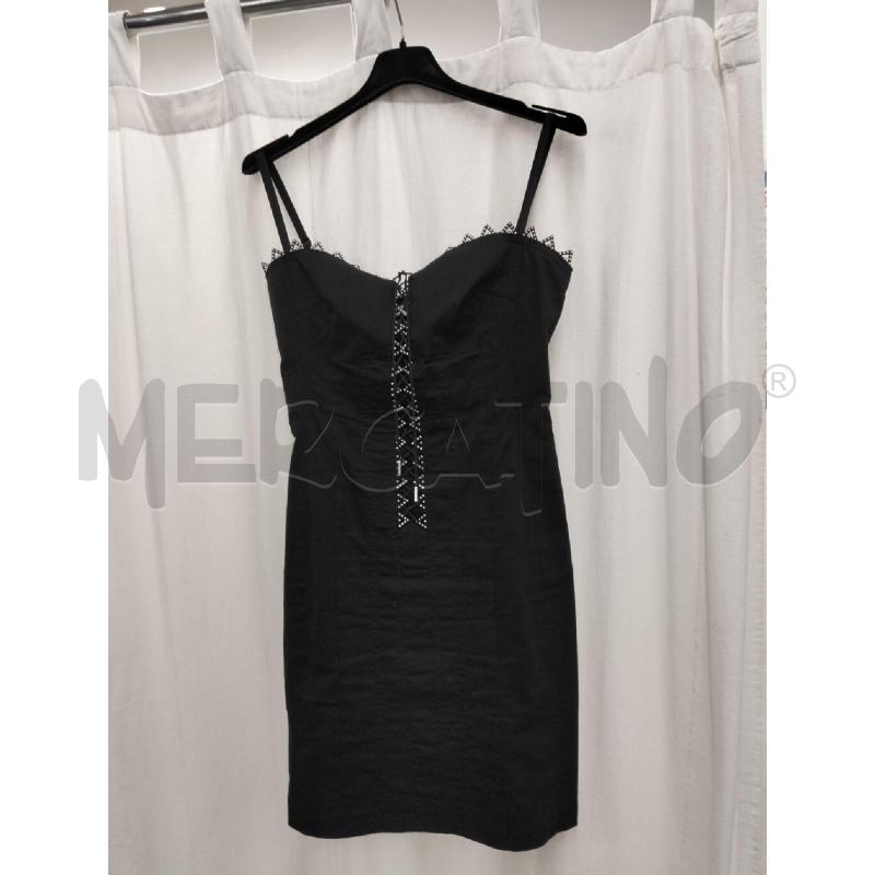 VESTITO DONNA ROCCO BAROCCO NERO CN BORCHIETTE ARGENTATE  | Mercatino dell'Usato Roma portonaccio 1