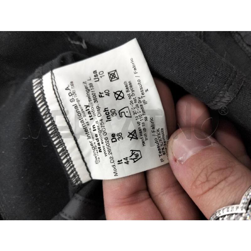 VESTITO DONNA ROCCO BAROCCO NERO CN BORCHIETTE ARGENTATE  | Mercatino dell'Usato Roma portonaccio 5