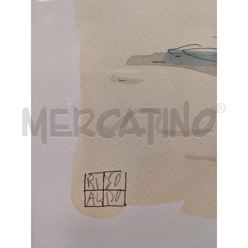 ACQUERELLO ALDO RISO  | Mercatino dell'Usato Roma tiburtina 4