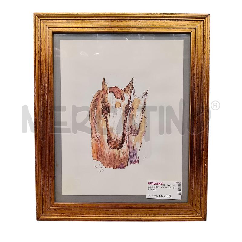 ACQUERELLO CAVALLI BARBERIO  | Mercatino dell'Usato Roma tiburtina 1